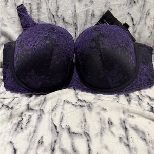 Torrid Purple Lace Bra with Molded Cups